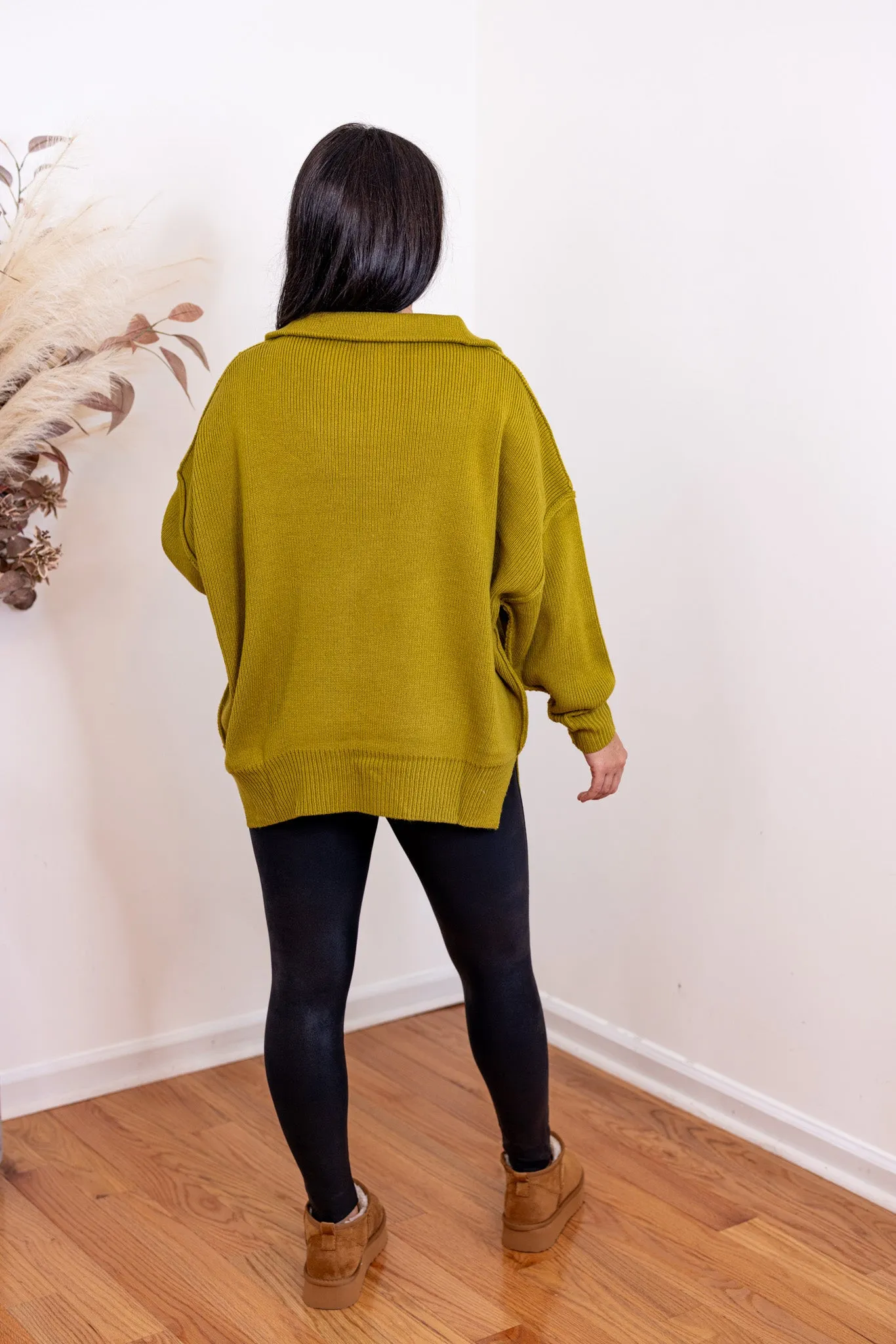 Winter Cheer Green Knit Sweater