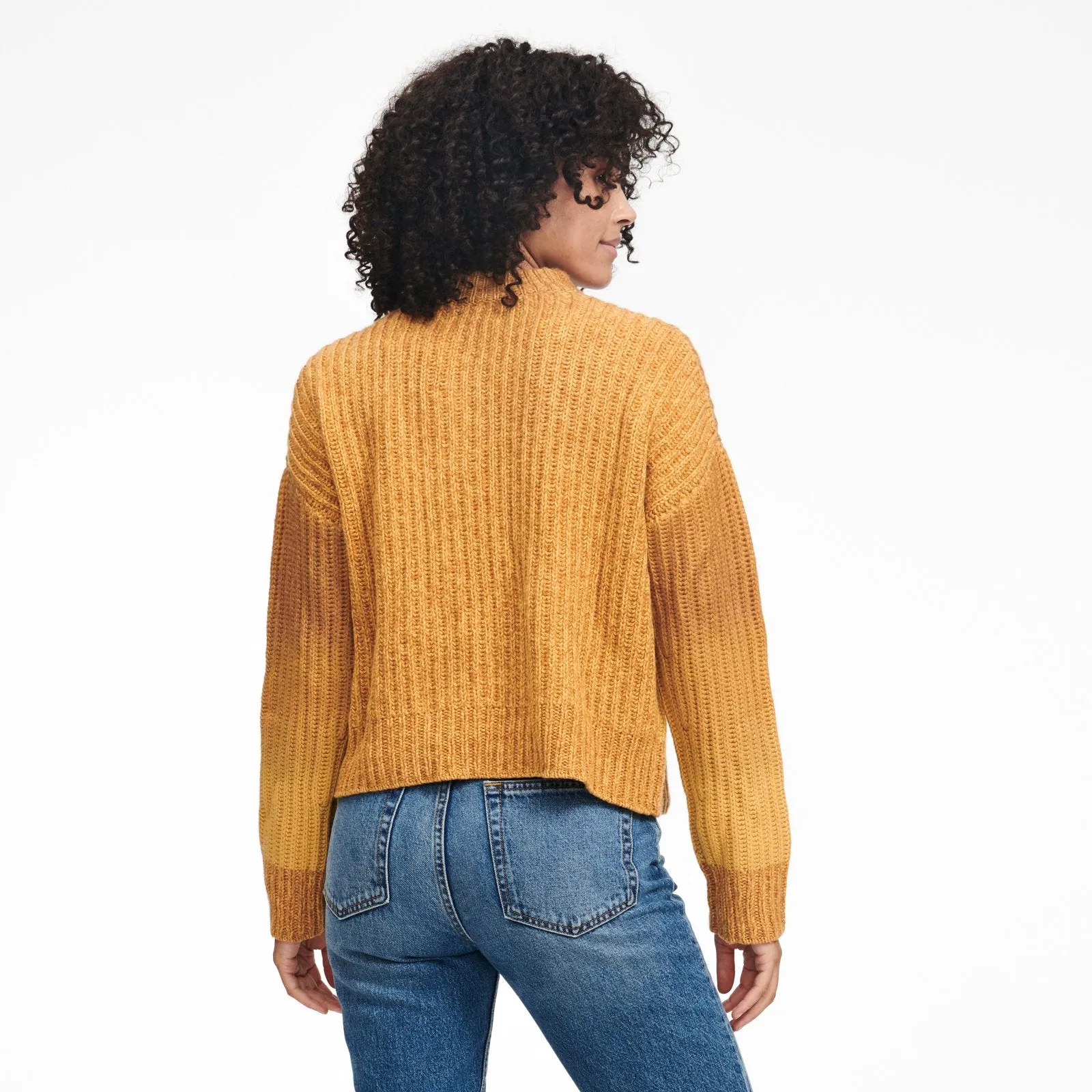 Wool Cashmere Ombre Crewneck Sweater