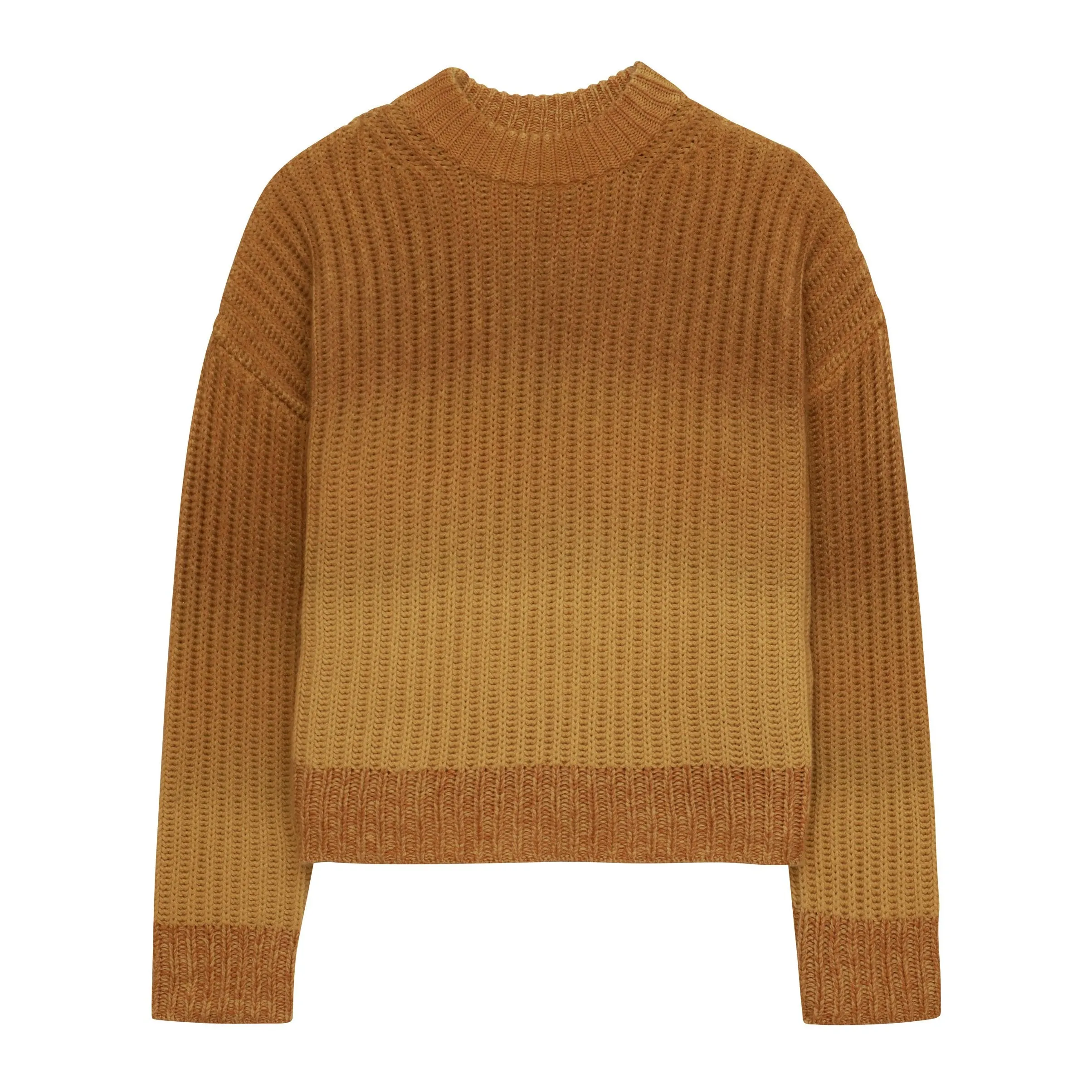 Wool Cashmere Ombre Crewneck Sweater