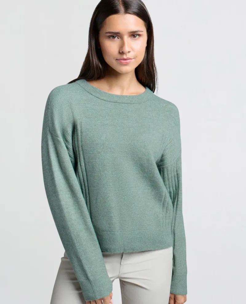 Yaya Jade Green Crew Knit