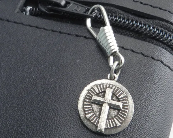 Zipper Pull with Circle Cross pendant